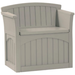 Suncast Storage Patio Seat – Taupe